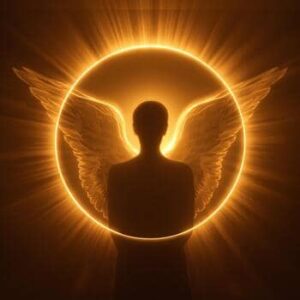 Ein wunderschöner Engel, der den Menschen hilft