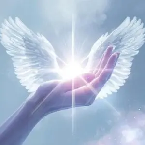 Eine Hand empfängt die Energie der Engel spirituelle Beratung mit Engelmedium Daniela Julia Eckbauer